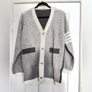 Gray V-Neck Men's Sweater